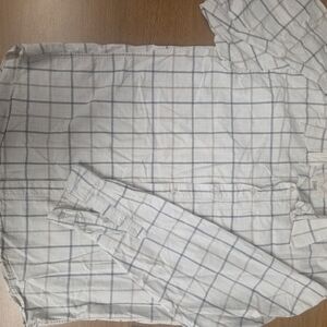 Men's Blue Checkered Dress Shirt